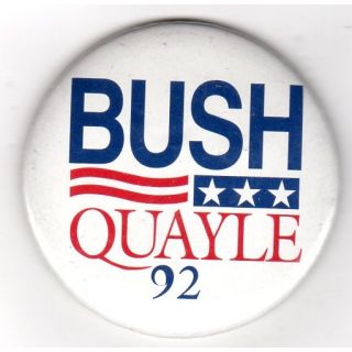Bush Quayle '92 Button