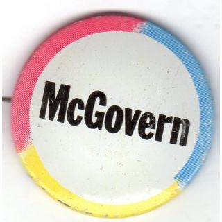 George McGovern rainbow button