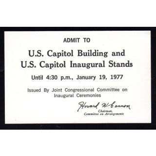 Jimmy Carter Inaugural Ticket