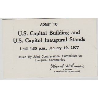 JImmy Carter Inaugural Ticket