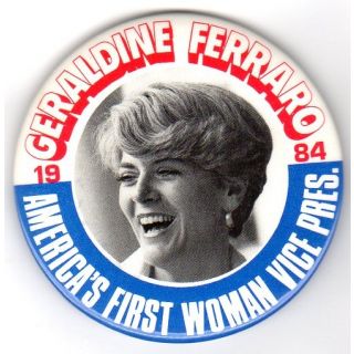 Geraldine Ferraro Campaign Button