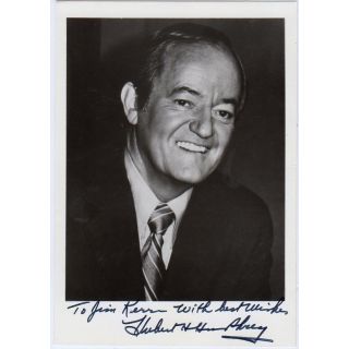 Hubert Humphrey Signed Photo Autograph