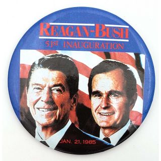 Reagan Bush Inauguration Day Button Collectible