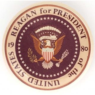 1980 Ronald Reagan Seal of the President Button