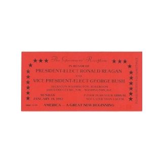 Ronald Reagan 1981 Reception Ticket