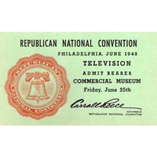 1948 Republican National Convention Television Ticket 