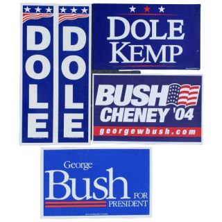Set of 4 Different Republican Presidential Campaign Poster Signs