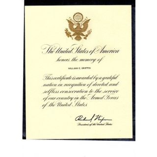 Richard Nixon Certificate