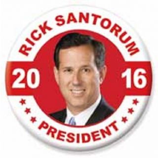 Rick Santorum 2016 button