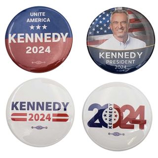 2024 Robert F Kennedy Jr Set of Four Different Campaign Buttons