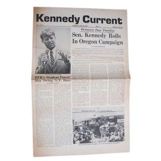 1968 "Kennedy Current" Robert Kennedy Campaign Newspaper -Oregon