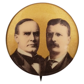 1900 McKinley Roosevelt Presidential Campaign Button 