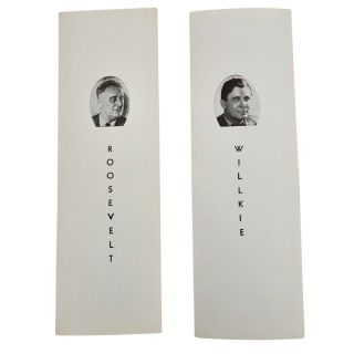 1940 Roosevelt & Willkie Campaign Cigar Wrapper Set