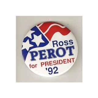 Ross Perot campaign button 1992