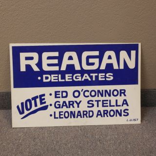Reagan Delegates 1980 Sign