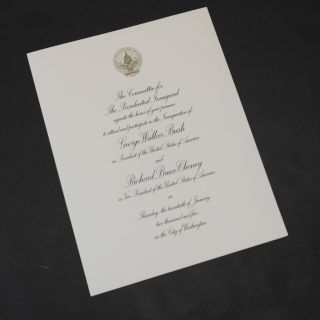 2005 George Bush Inaugural Invitation