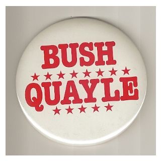 Bush Quayle Collectible Button