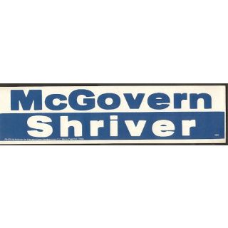McGovern Shriver Bumper Sticker