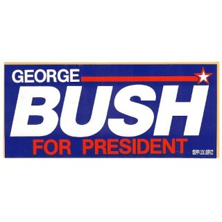 George Bush for President Bumper Sticker