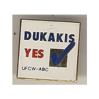 Dukakis Yes Campaign Tie Tac Pin