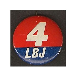 4 LBJ Campaign pinback button