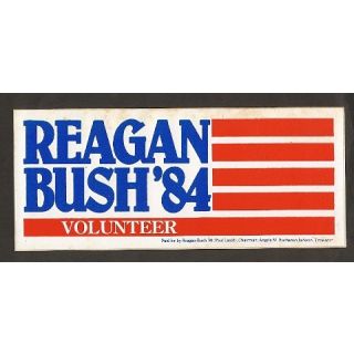 Reagan Bush '84 Bumper Sticker