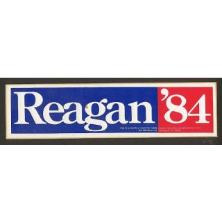 reagan 1984 bumper sticker