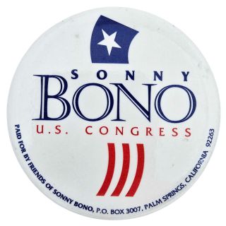1994 Sonny Bono for U.S. Congress California Campaign Button