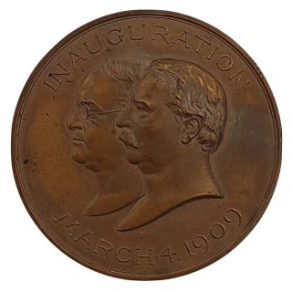 1909 William Taft and James Sherman Official Inaugural Medal 