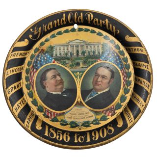 1908 William Taft James Sherman Inauguration Grand Old Party Tip Tray