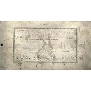 1916 Rare Progressive Party 'Bull Moose' Convention Steel Printing Plate Ticket