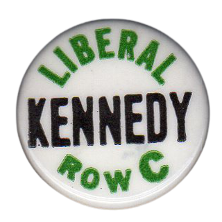 1960 Kennedy Presidential Campaign Button from NY Liberal Party