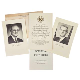 1965 John Connally Governor of Texas Inaugural Invitation Packet