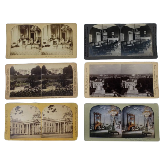 Six Vintage White House Stereoviews of The White House Early 1900s