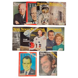 1968-1969 Newsweek and Time Magazines With Eisenhower, Nixon, Space (10)