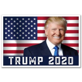 Donald Trump 2020 Dramatic Double Sided Campaign Rally Sign Poster