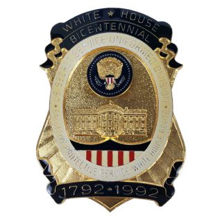 1992 White House Bicentennial Secret Service Commemorative Badge