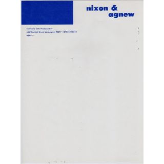 Nixon & Agnew Letterhead