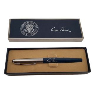 Vice President George Bush Parker Pen Set Burned
