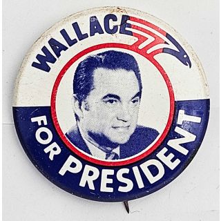 1968 Wallace LeMay Jugate Campaign Button
