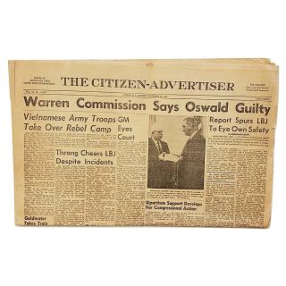 1964 Warren Commmission Says Oswald Guilty - Lone Killer