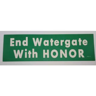 End Watergate with Honor
