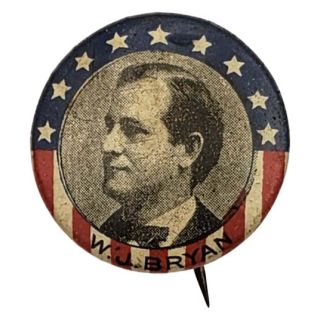 William Jennings Bryan For President Campaign Button