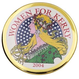 2004 Campaign Button Promoting John Kerry for President