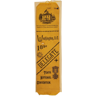 1892 Women's Relief Corps Convention Delegate Ribbon