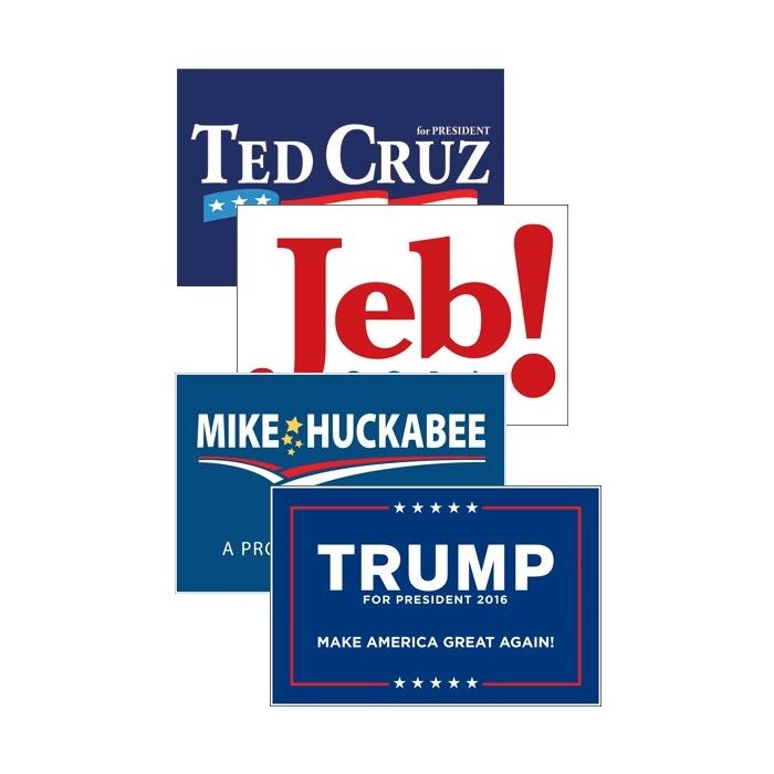 2016 Republican Posters Trump Cruz, Huckabee, Bush