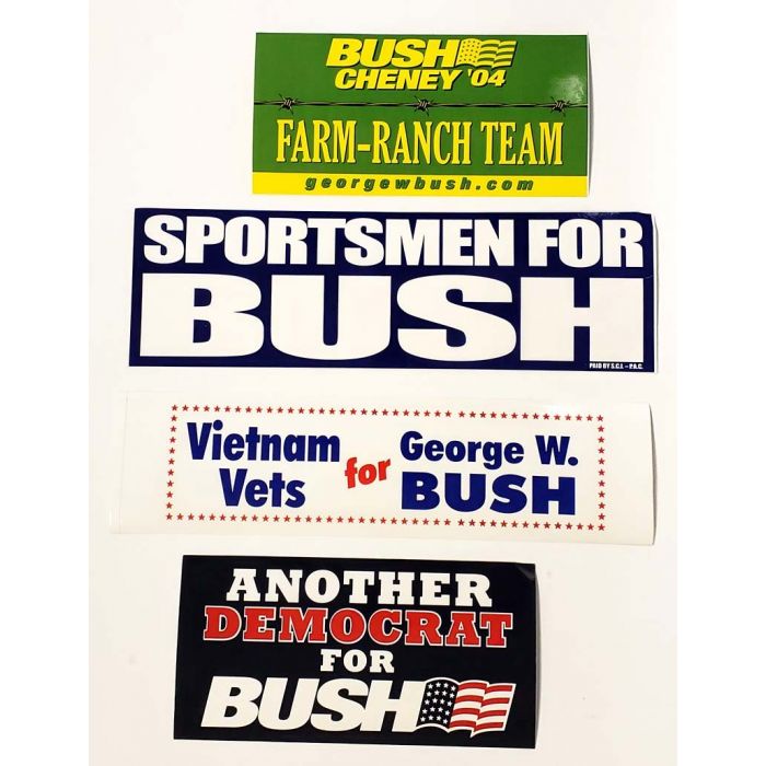 George W Bush Sportsmen For Bush President 2004 Bumper Sticker 