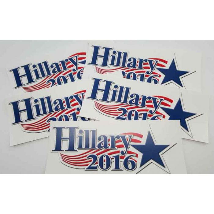 FREE SHIPPING! 5 Hillary Clinton For President 2016 Bumper Stickers