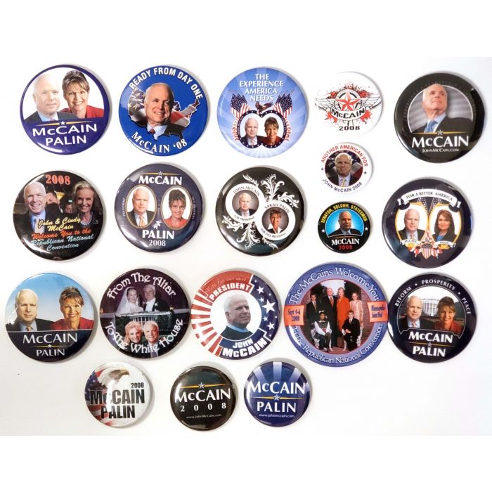 John McCain 2008 Political Campaign Pinback Button 