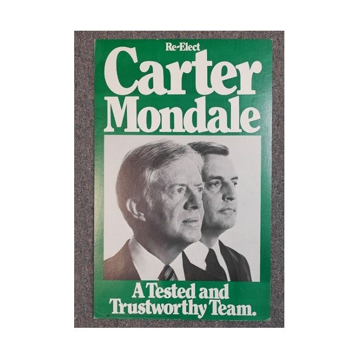 Original Jimmy Carter & Walter Mondale Campaign Flyer Brochure Rare Democratic 